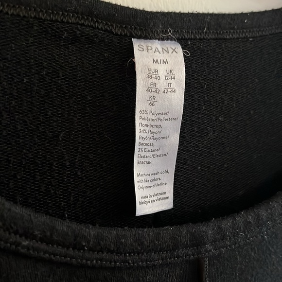SPANX black medium weight crewneck pullover - Picture 2 of 5